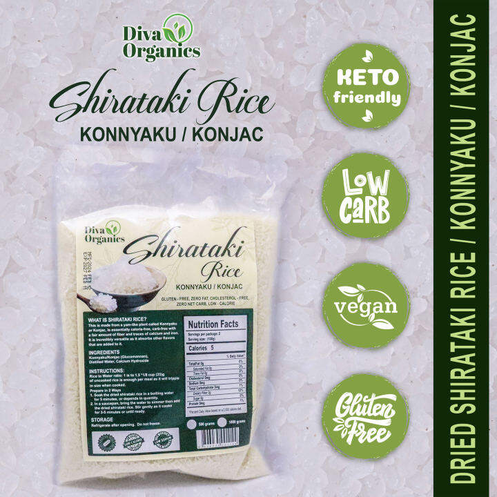 Dry / Dried Shirataki Rice and Noodles Konjac Keto / Low Carb Diet ...