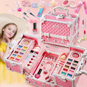 ชุดแต่งหน้าเด็ก ของเล่นเด็กเครื่องสำอาง ของเล่นแต่งหน้าเด็กผู้หญิง ชุดลิปสติก อายแชโดว์บลัชยาทาเล็บ โต๊ะเครื่องแป้ง