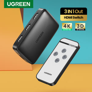 Ugreen HDMI Switch for Xiaomi Mi Box 3 In 1 Out HDMI Switcher 4K/30Hz for PS4 Switch HDMI 4K with Controller HDMI Cable