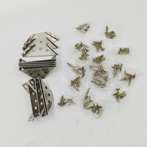 12pcs Stainles Konektor Sudut Bentuk Trapesium Untuk Furniture / Siku Plat Bingkai Segitiga Plat Untuk Furniture