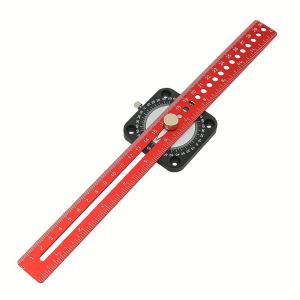 YANGS Adjustable 360° Angle Compass Angle Scoring Ruler T-type Aluminum Woodworking Precision Scriber DIY Measuring Tools Multi Functional Marking Gauge Line Drawing