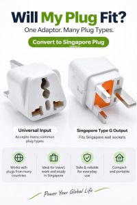 Universal To UK SG 3 Pin Plug Travel Adaptor With Fuse Adapter Power Converters Universal USA EU CHINA ASIA AUSTRALIA To UK With Fused