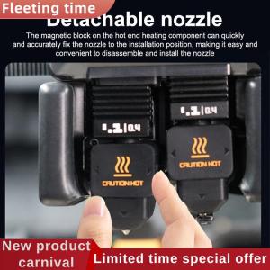 Fleeting time For Bambu Lab H2D Hotend Kit High Flow Hardened Steel 0.2 0.4 0.6 0.8mm Hotend Nozzle Replaceable Compatible Bambu A1 A1 Mini