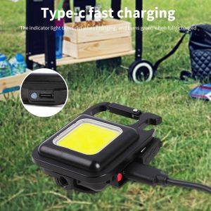 BERGARANSI GRATIS ONGKIR - Senter LED Mini Portable Gantungan Kunci Keychain Magnetic COB 500 super terang Lumens Lampu Senter LED viral di tiktok cas batre tahan lama tahan air anti air bisa cod termurah
