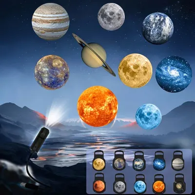 [Low Price]LED Star Galaxy Lamp Moon Earth Wall Decor Switchable Pattern Projection Night Light