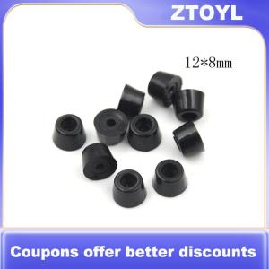 【ZTOYL】 10Pcs Black Rubber Round Cabinet Instrument Case Feet Foot Circular Bumpers Pads