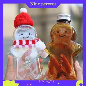 Nine percent Cute Gingerbread Man Drinking Cup Portable Shaker Drink Bottle Kitchen Milk Tea Water Bottle Home Couple Christmas Bottle Gifts