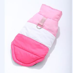 IFFINE Windproof Dog Warm Clothes Thickened Winter Dog Hiking Jacket Fashion With R-ing Dog Bodysuit for Small Medium Dog