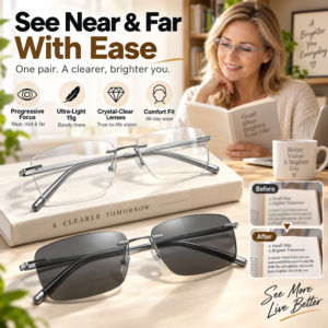 Progressive Photochromic Reading Glasses Smart Zoom Starry Designer Frame Lightweight Magnifying Readers Men Women