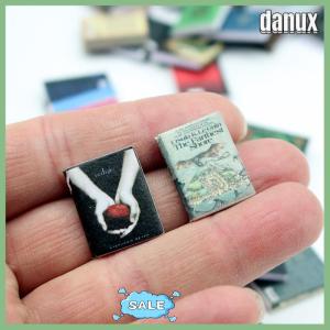 danux 10ชิ้นบ้านตุ๊กตาจิ๋วนิตยสารหนังสือนิยายโมเดลตุ๊กตาอุปกรณ์ตกแต่งฉากบ้าน