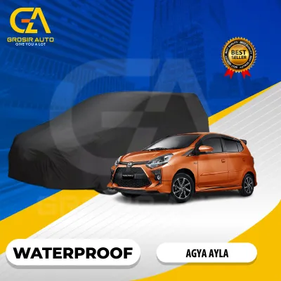 ( BISA COD ) Sarung Body Cover Mobil Hitam / Sarung Penutup Mobil AGYA AYLA Waterproof