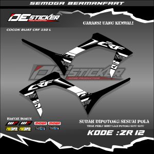 Striping Stiker List Variasi Honda CRF 150L Semi Full Satu Set Kanan Kiri Kode ZR 12