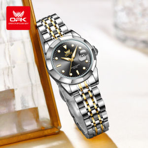 OPK Watch For Women Waterproof Original Sale Elegant Korean Style Small Dial Stainless Strap Quartz Luminous Women Casual Watches