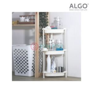 [SG Stock] [Bundle of 2] Algo 3 or 4 Tier PP Corner Triangle Bath Rack Kitchen Rack Three Tier Tray 3 Tier Shelf Organizer - Lazada