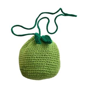 Creative Handmade Crochet Orange Bag Portable Travel Organizer Crossbody Bags Great for Storing Small Items or as a Gift