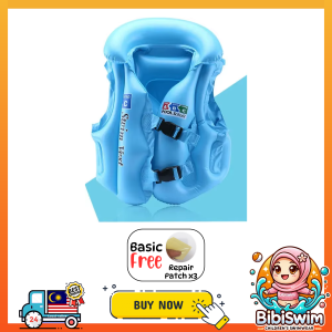 BIBISWIM Children Inflatable Pool Float Life Jacket Vest Baby Swimming Safety Vests Pelampung Budak Kanak Kanak