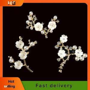 HB 1Pcs Imitation Pearl Rhinestone Flower Branches DIY Jewelry Making Accessories