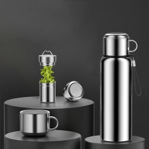 800ml/1500ml Stainless Steel 316 Termos Cangkir Pegangan Gelas Cangkir berinsulasi baja penuh berkapasitas besar