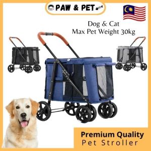 (Ready Stock) Original Bello Pet Stroller Car Trolley Push Convenient (Max Pet Weight 30kg) /Cat Stroller/Pet Stroller/Puppy Stroller/Dog Stroller/Small Pet Rabbit Trolley/