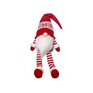KAKA Mini Christmas Faceless Gnome Doll Kawaii Cartoon Knitted Christmas Doll Car Dashboard Figurine Creative Long Old Man Doll Christmas