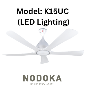 KDK NODOKA SERIES SMART WIFI CEILING FAN K15YC/K15UC 60"/150CM WITH LED LIGHTING AND REMOTE CONTROL