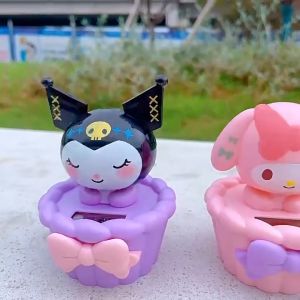 【READY STOCK🛒】 Solar Dancing Figurine – Kuromi Teacup/Cupcake Dashboard Deco Toy Rilakkuma Stitch