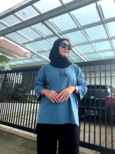 Arzheina atasan  Oversize  kaos Belakang panjang (BP) Atasan Oversize   wanita lengan 7/8 Atasan wanita  terbaru 2023 viral Atasan termurah kekinian atasan wanita hijab style  -