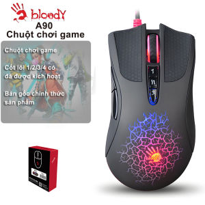 A4TECH BLOODY A90 đẫm máu 6200cpi khởi động áo giáp trượt kim loại x 8 nút Macro 1000Hz động cơ quang học