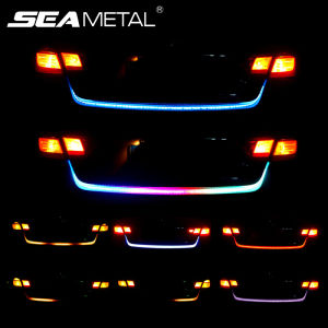 120cm/150cm Car Tailgate LED Light Strip RGB Streamer Car Turning Signal Lights 150cm Flowing Running Light Strip Car Brake Strobe Warning Lamp