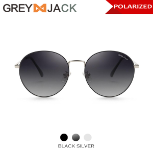 Grey Jack Kacamata Hitam Sungglasses Polarized Anti UV Anti Silau Metal Bulat Fashion Pria dan Wanita 2313