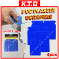 1 Set ( 4 Pcs ) Plastic Square Scraper Set Putty Knife Flexible Dry Wall Plastering Scraper / Pisau Dempul / 补泥刀. 