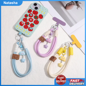 Fashionable 3D Clouds Star Lanyard Keychain for Universal Phone Case Strap Short Wrist Strap Camera Chain