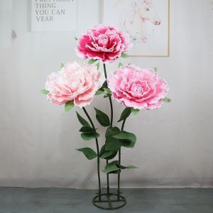 UTOPUS 30cm Size Giant Velvet Peony Handmade High Quality Simulated Foaming Velvet Peony Window Display Props Dyeing Velvet Artificial Large Foaming Velvet Peony Wedding Decoration