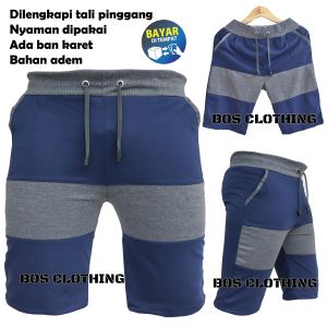 Celana Pendek Kombinasi Katun Babby Terry / Kolor Santai / Celana Chino Standar dan Jumbo