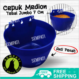 SEMPATI Cepuk Medion Wadah Tempat Pakan Makan Minum Ayam Burung Cepuk Gantung Wadah Makan Makanan Ayam Bebek Unggas Burung Merpati Parrot