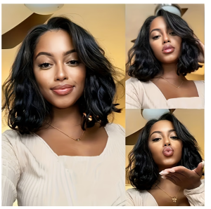 Elegant Lace-Back Deep Curly Wig with Natural Hairline Water Wave Brazilian Virgin Hair Density 4X4 Water Curly Lace Closure Human Hair Wigs for Glueless Wigs with Natural Color Water Wave Wig Density Lace Front Wig Protective Style Wig Vacation Hairst
