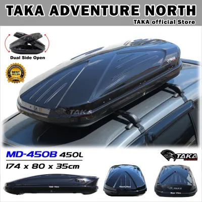 TAKA MD-450B [XL Size] 450L Car Roof Box [Explorer Series] [Glossy Black] Cargo Roofbox