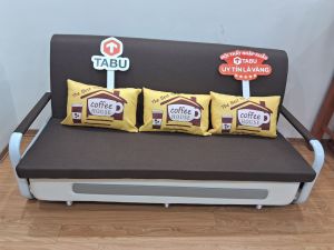 Giường Sofa nỉ gấp gọn thành ghế đa năng thông minh có ngăn chứa đồ tiết kiệm không gian - Tabu Official