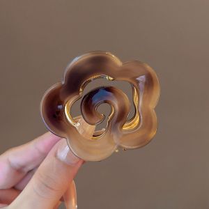 Jepit Rambut Selulosa Asetat Logam Model Bunga New Arrival Acetate Floral Hair Claw Clip HSA006