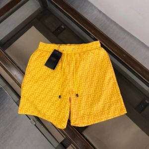 Mens polyester high-end fabric shorts for summer sports and outdoor wear trendy casual mens quick-dry beach pants