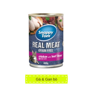 [Combo 4-6-12 Lon] Pate Snappy Tom Real Fish Mèo Lon 400G siêu tiết kiệm