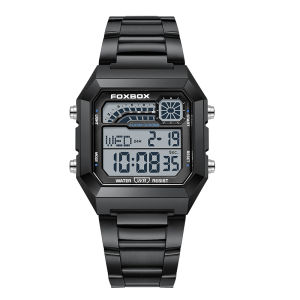 LIGE Sub Brand Foxbox Original Men Watch For Men Multifunction Alarm Luminous Stopwatch Waterproof Digital Watches For Men+ Box