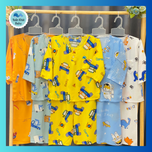Set 2 Bộ Đồ Tole Bé Trai Tay Dài - Có 14 size cho bé 5-45KG - Chất Vải Tôn Lanh 2 Da mềm mỏng thoải mái- Đồ Ngủ Bé Trai - Đồ bộ bé trai