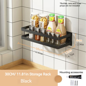 6 -layer wall suspension of storage rack door behind the storage rack kitchen hanging stand with white/black