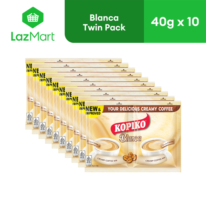 Kopiko 3in1 Coffee - Blanca Twin Pack 40g x 10 sachets | Lazada Philippines