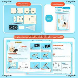 [COD] xiangshun Wooden Colorful Fiber Optic Lamp Kits DIY Science Building Projects 3D Wooden Puzzles Assembly Model Set Educational Toys