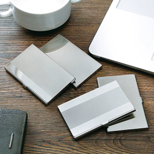 Portable Business Case Pocket Name Case Wallet for Men Women Name Organizers Stainless Steel Case