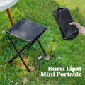 Kursi Lipat Mini Portable dengan pouch untuk Camping Mancing outdoor MultiFungsi. 