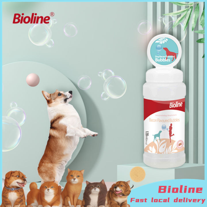Bioline Bacon Flavored Play Bubbles for Dogs 120ML Lazada PH