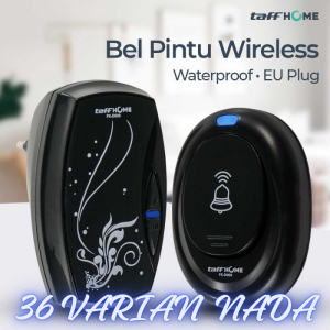 TERMURAH COD Bel Pintu TaffHOME Wireless Door Bell Waterproof EU Plug - FK-D009